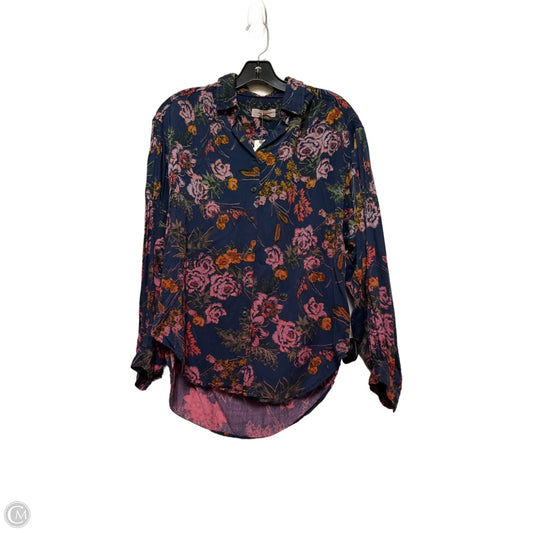 Top Long Sleeve By Pilcro In Floral Print, Size: S