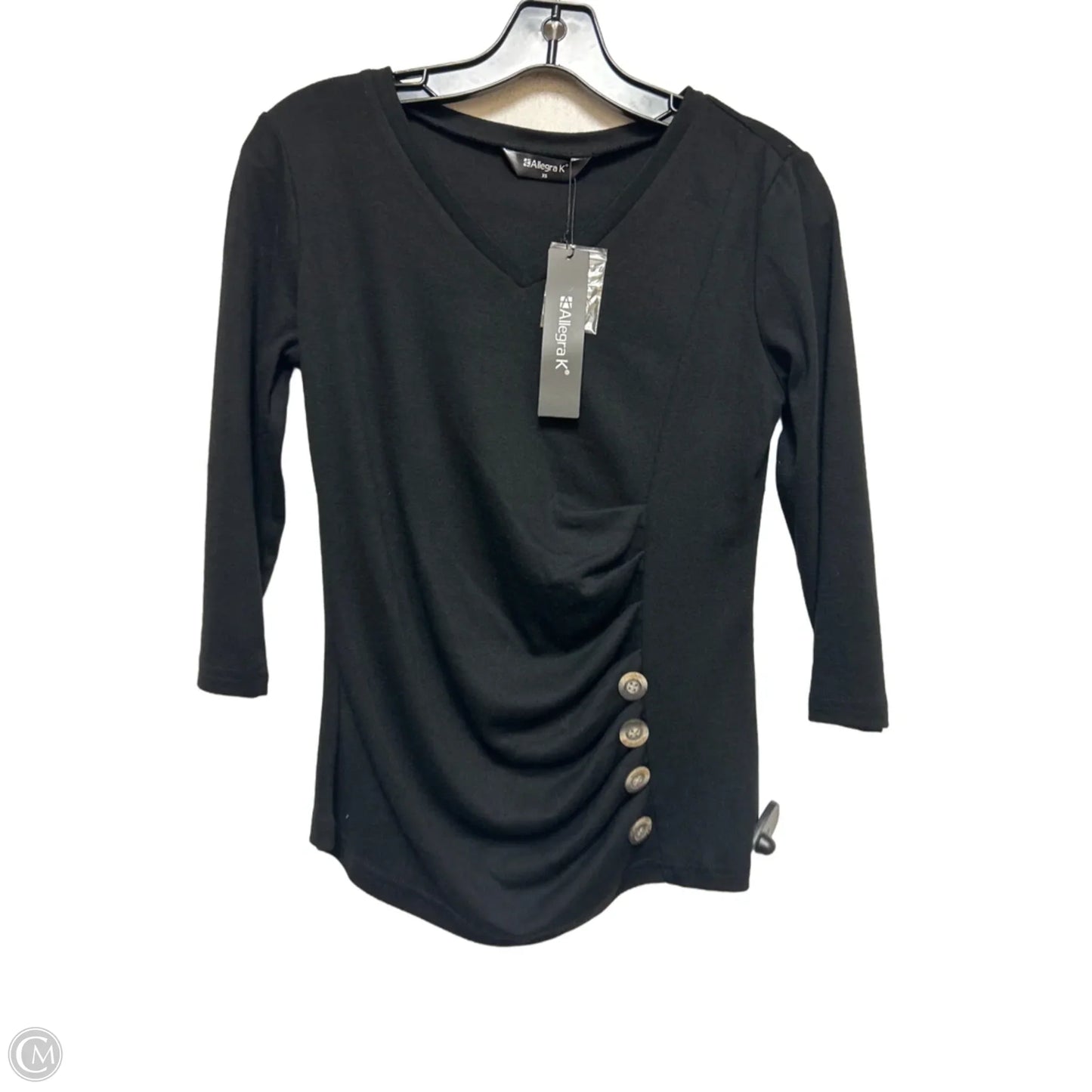 Top Long Sleeve By Allegra K In Black, Size: Xs