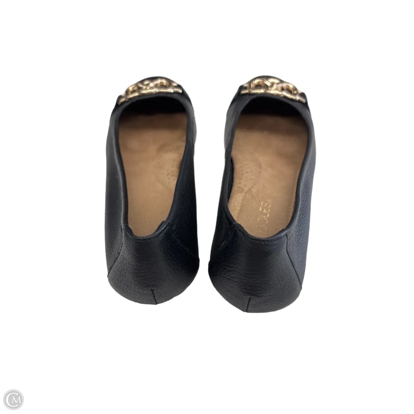 Shoes Flats By Aerosoles In Black & Gold, Size: 6