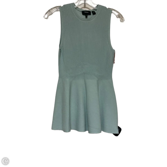 Top Sleeveless By Theory In Green, Size: S
