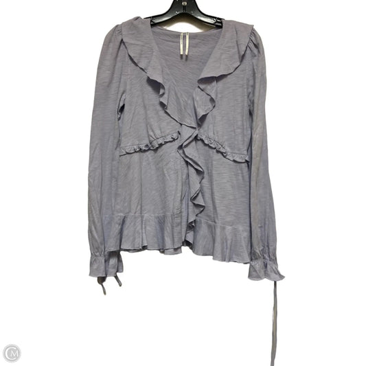 Top Long Sleeve By Anthropologie In Purple, Size: S