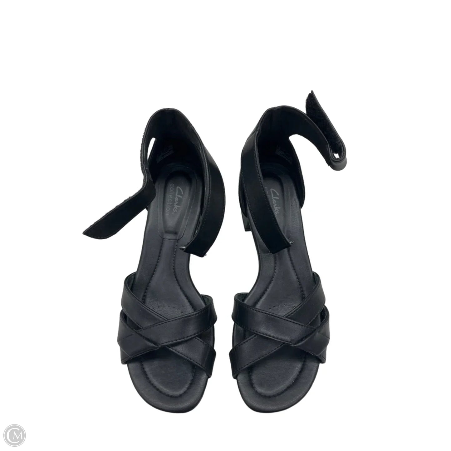 Sandals Heels Block By Clarks In Black, Size: 7