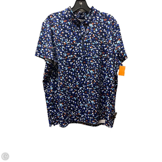 Top Short Sleeve By Chicos In Blue, Size: Xl