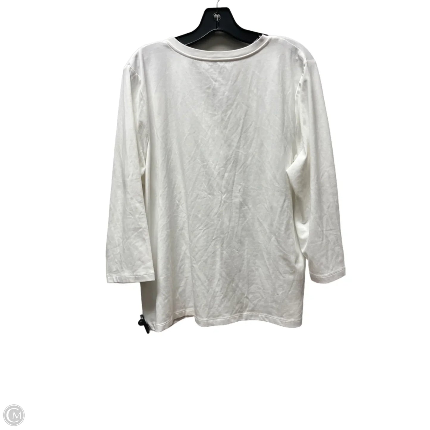 Top Short Sleeve By Chicos In White, Size: Xl
