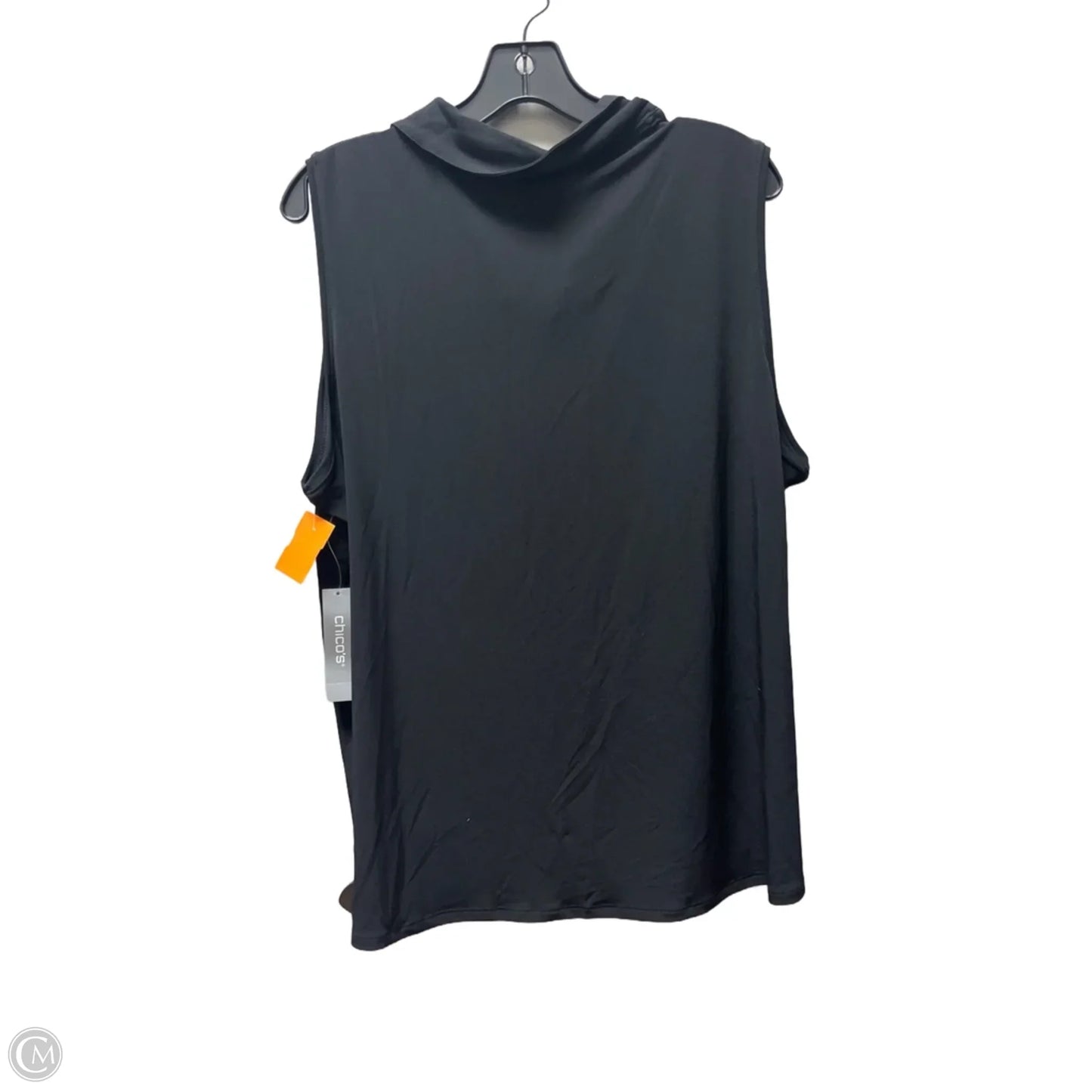 Top Sleeveless By Chicos In Black, Size: Xl