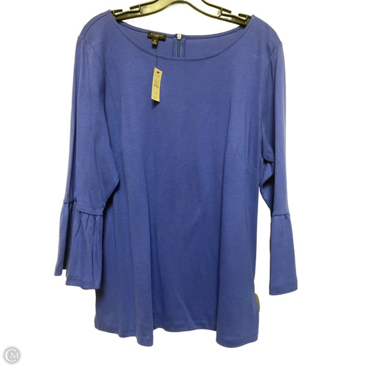 Top Short Sleeve By Talbots In Blue, Size: 1x