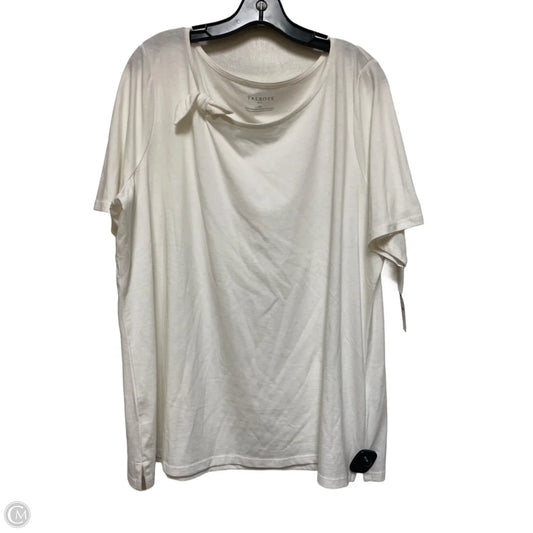 Top Short Sleeve Basic By Talbots In Cream, Size: 2x