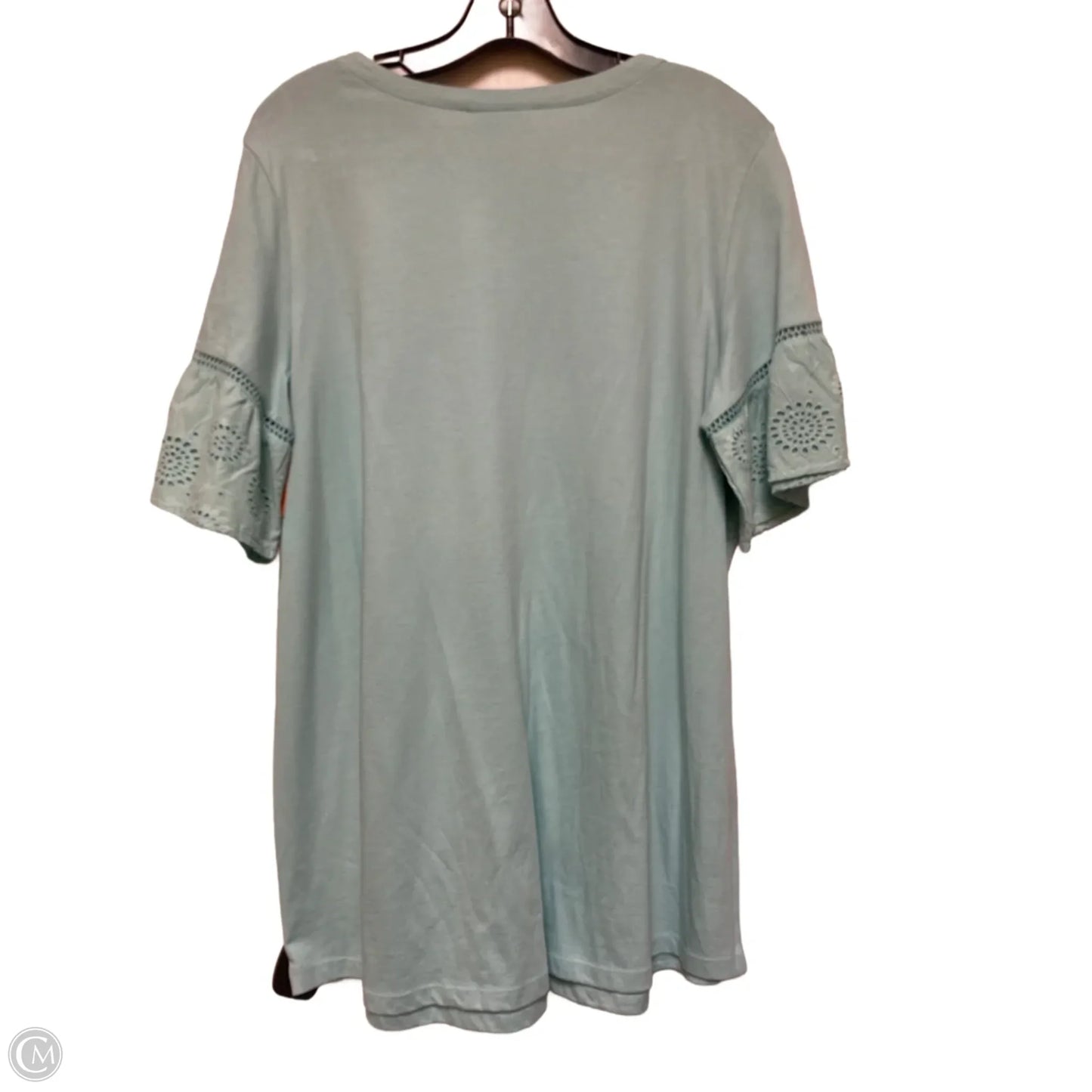Top Short Sleeve Basic By Charter Club In Blue, Size: Xl