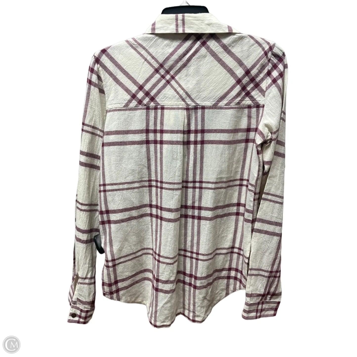 Top Long Sleeve By Clothes Mentor In Plaid Pattern, Size: M