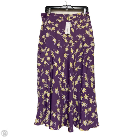 Skirt Maxi By Liz Claiborne In Purple & Yellow, Size: 10