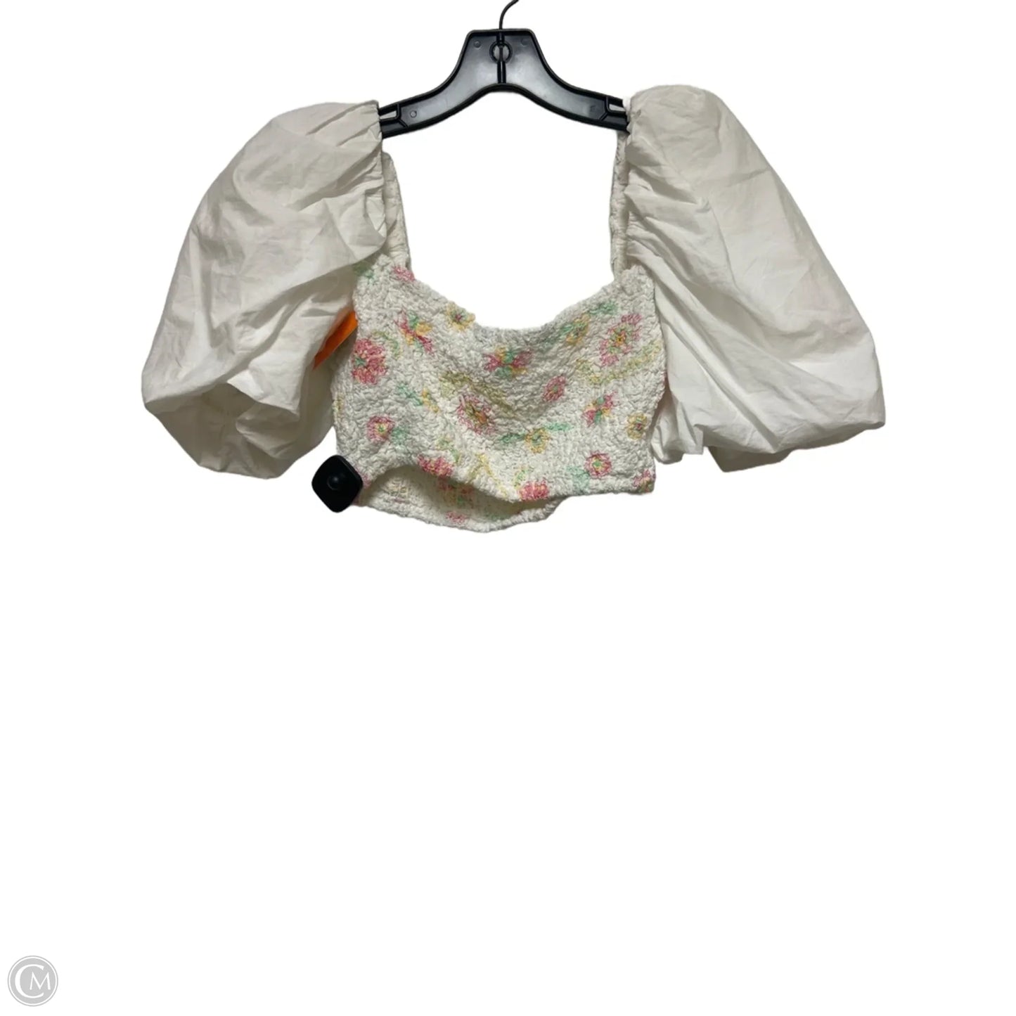 Top Short Sleeve By Zara In White, Size: S