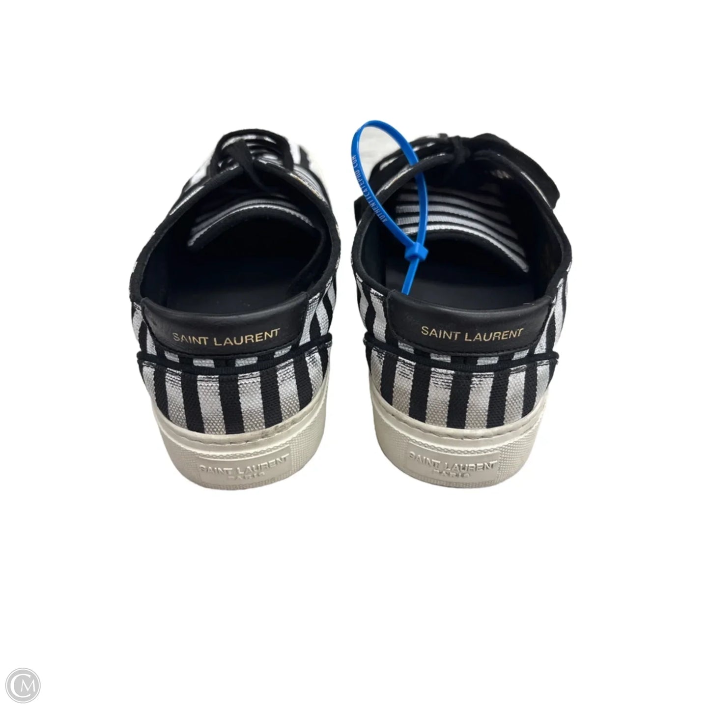 Shoes Luxury Designer By Yves Saint Laurent In Striped Pattern, Size: 7