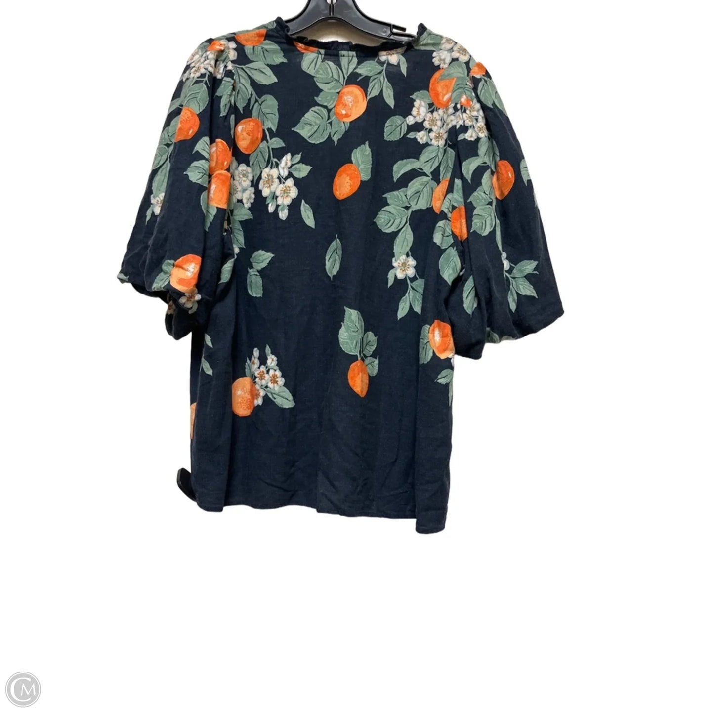 Top Short Sleeve By Ann Taylor In Blue & Orange, Size: Xl