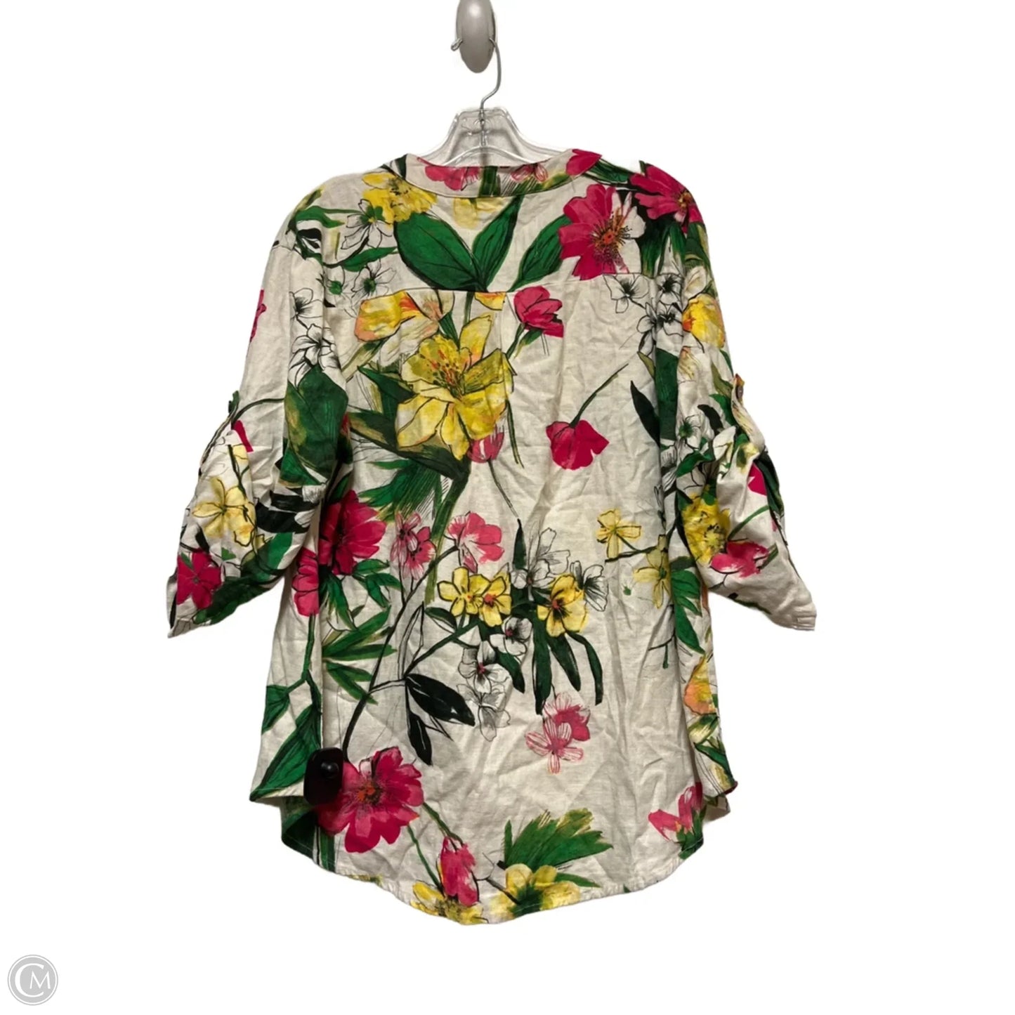 Top Short Sleeve By Cupio In Floral Print, Size: L