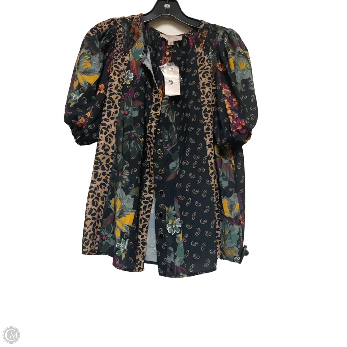 Top Short Sleeve By Philosophy In Paisley Print, Size: M