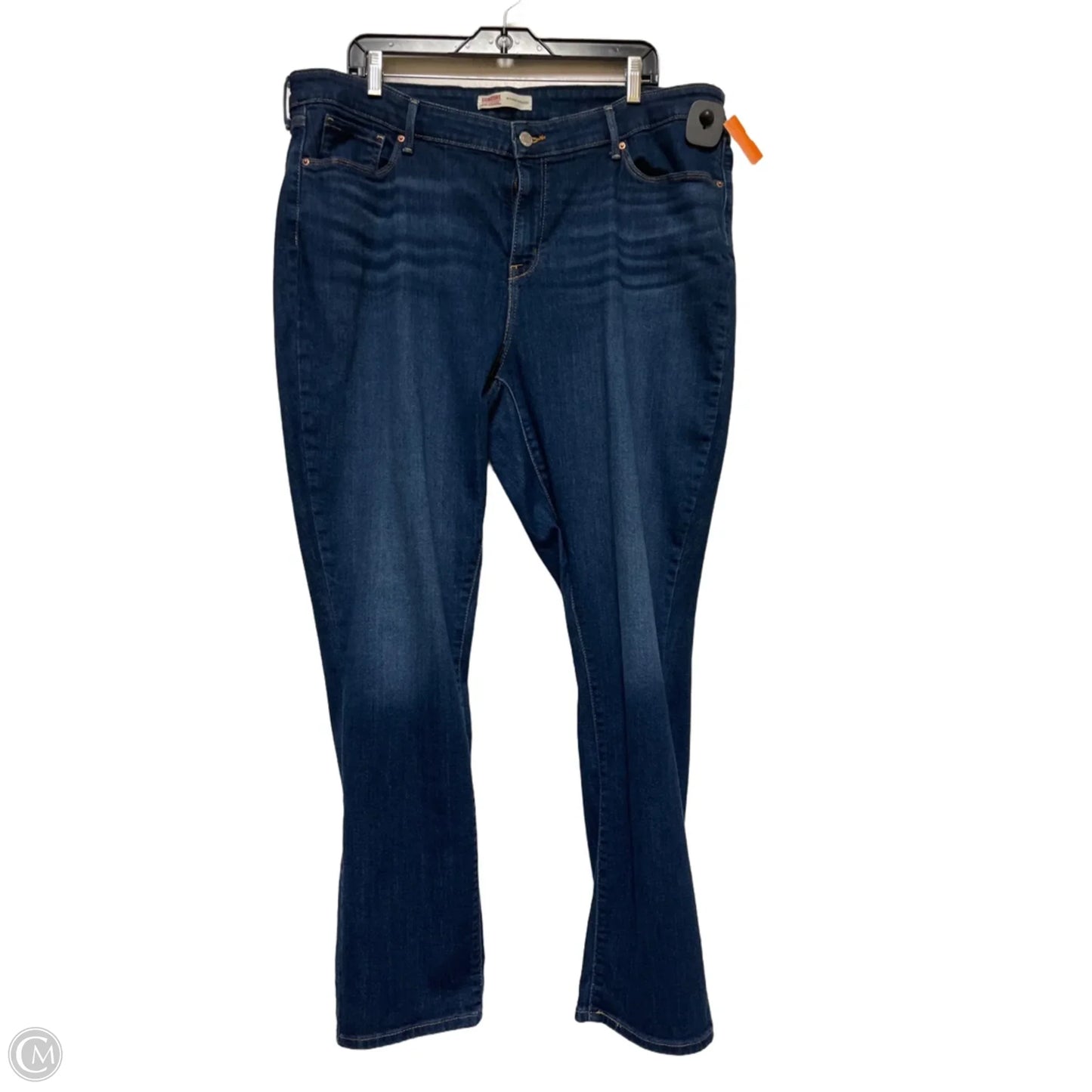 Jeans Straight By Levis In Blue Denim, Size: 20