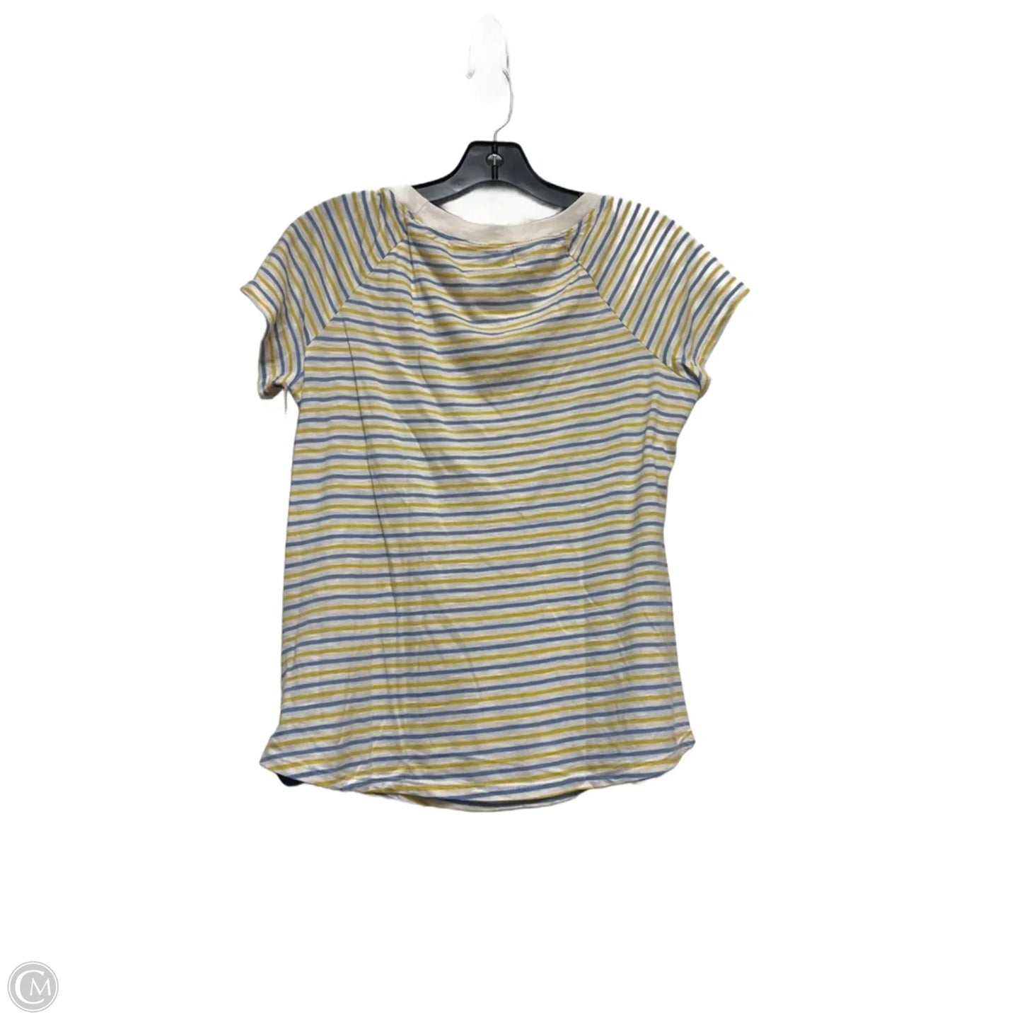 Top Short Sleeve Basic By Anthropologie In Striped Pattern, Size: S