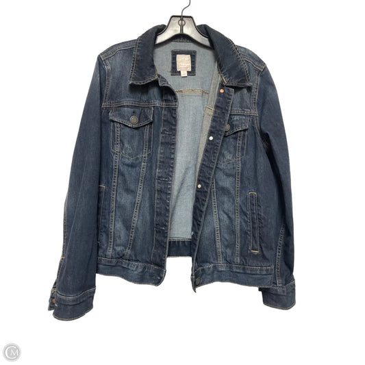 Jacket Denim By Lc Lauren Conrad In Blue Denim, Size: L