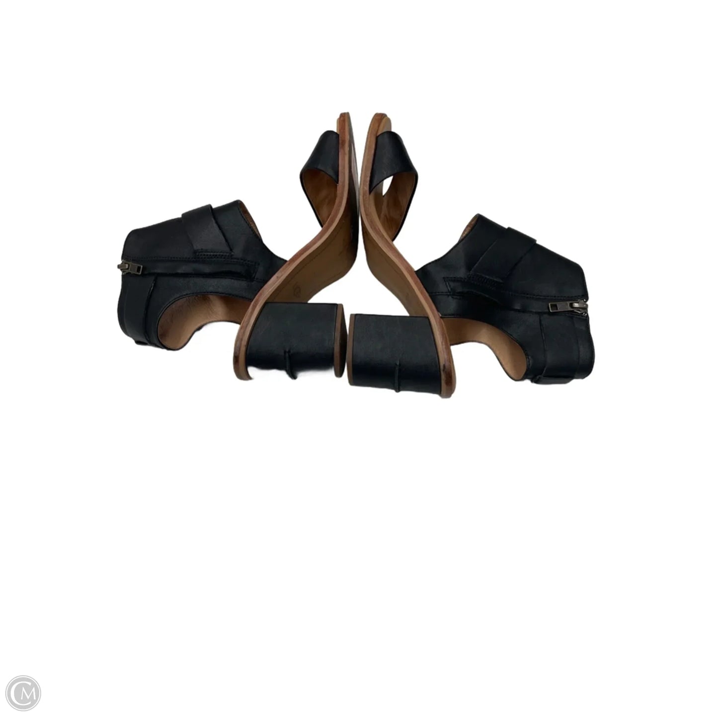Sandals Designer By Ugg In Black & Tan, Size: 8.5