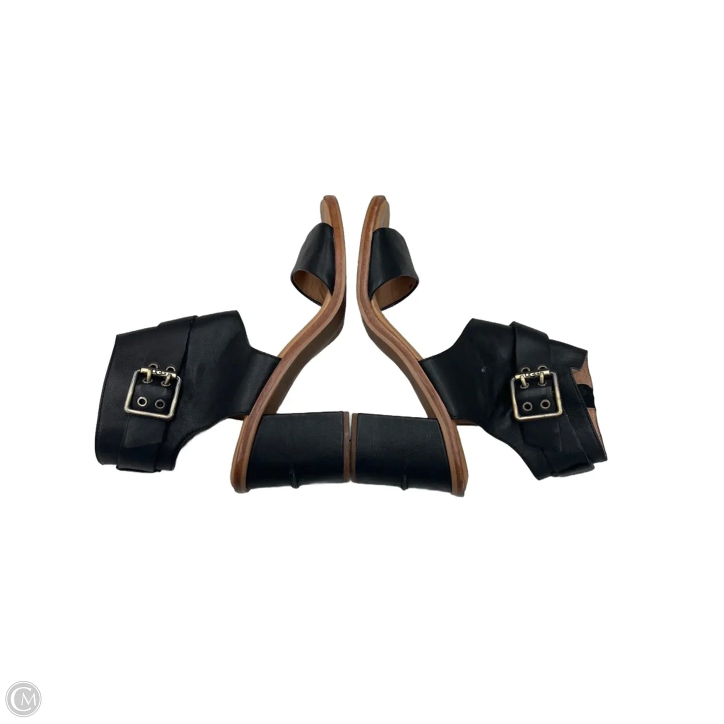 Sandals Designer By Ugg In Black & Tan, Size: 8.5