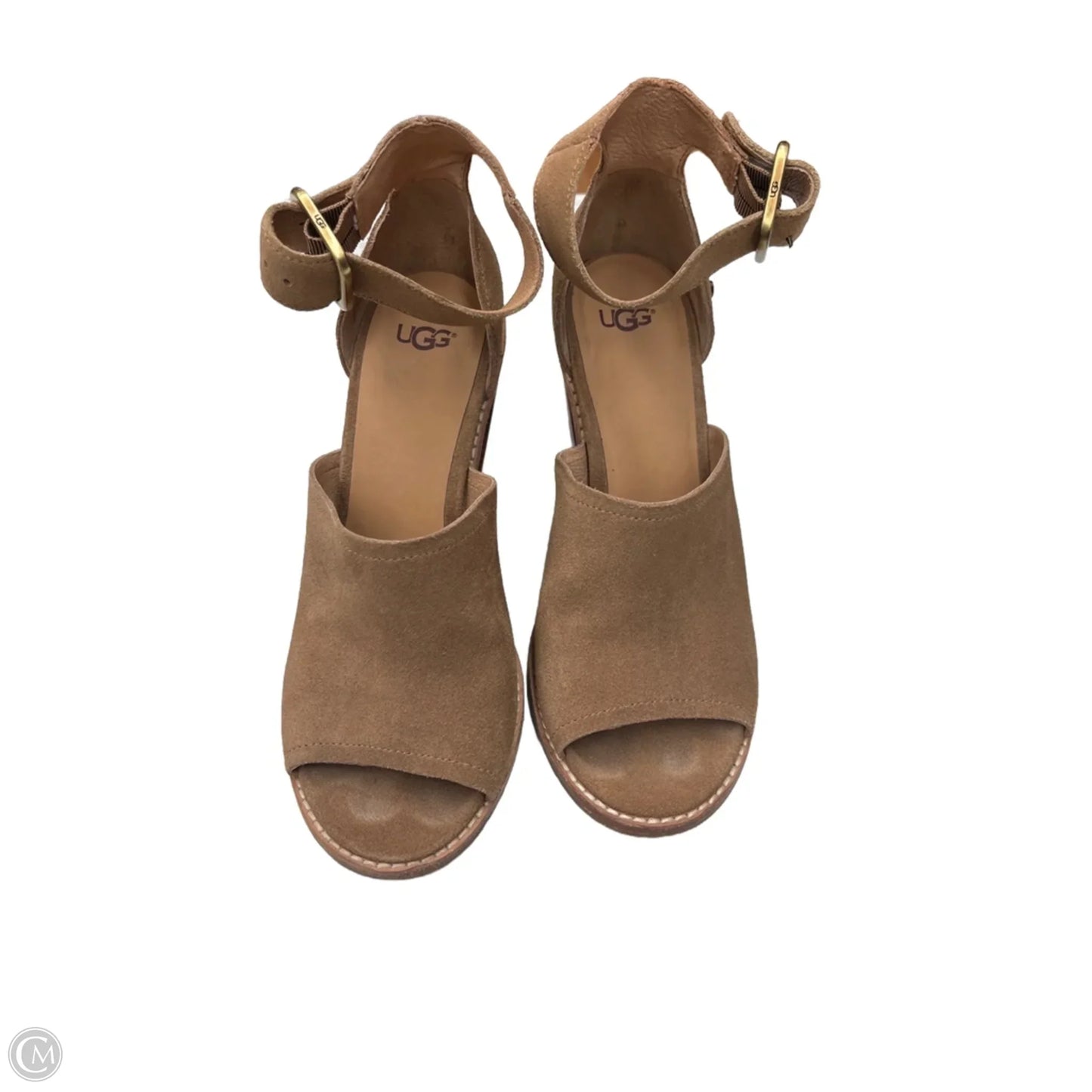 Sandals Designer By Ugg In Brown, Size: 8.5