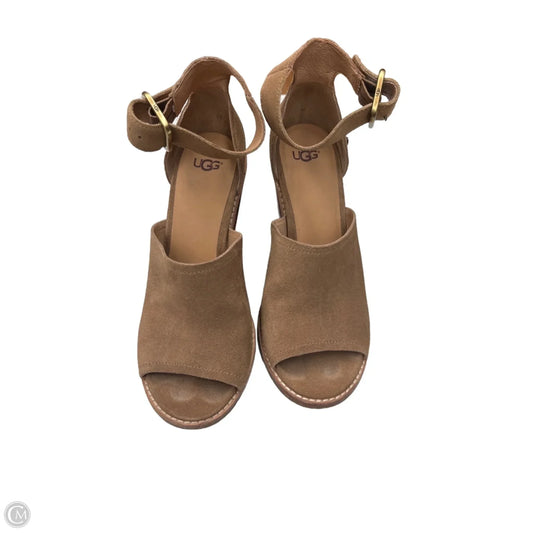 Sandals Designer By Ugg In Brown, Size: 8.5