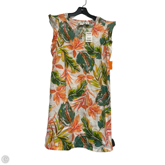 Dress Casual Short By Nicole Miller In Tropical Print, Size: S
