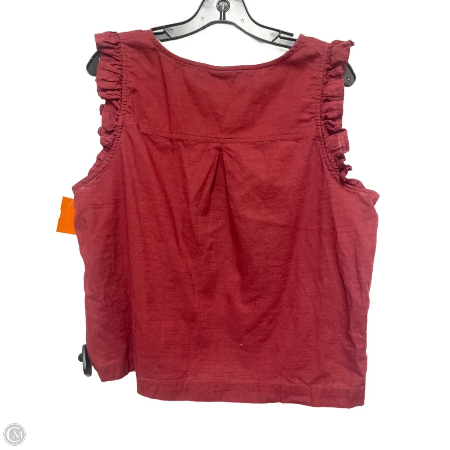 Top Sleeveless By Ana In Red, Size: Xl