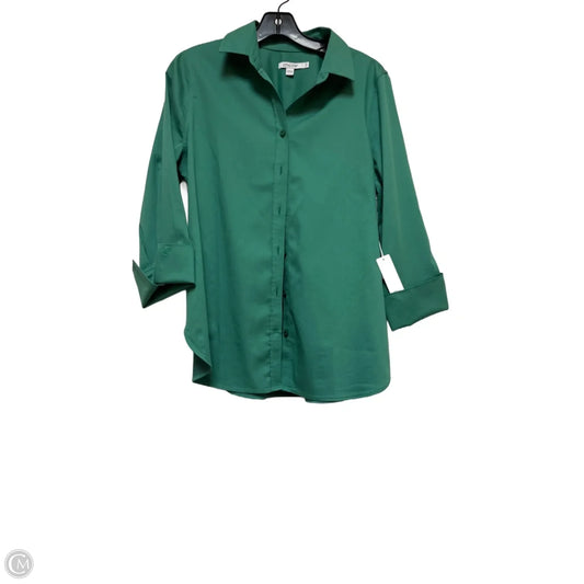 Top Long Sleeve By Chicos In Green, Size: S