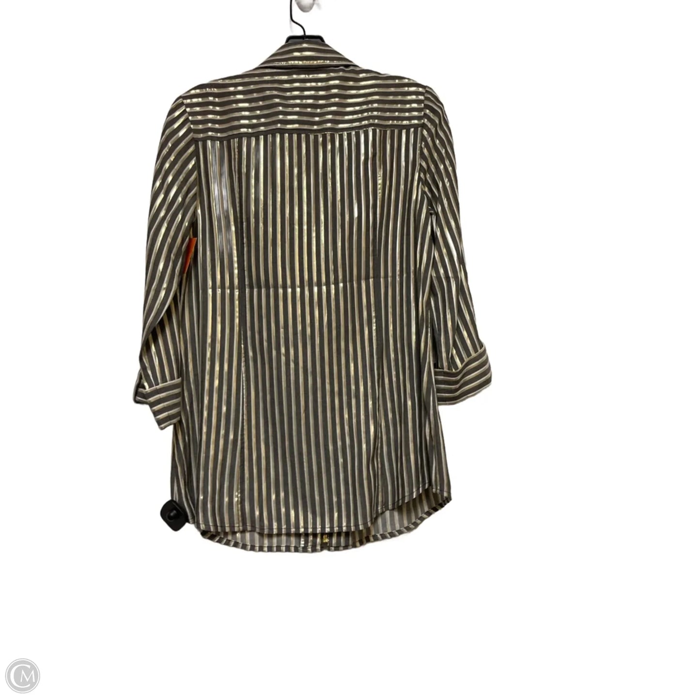 Top Long Sleeve By Anne Klein In Striped Pattern, Size: S