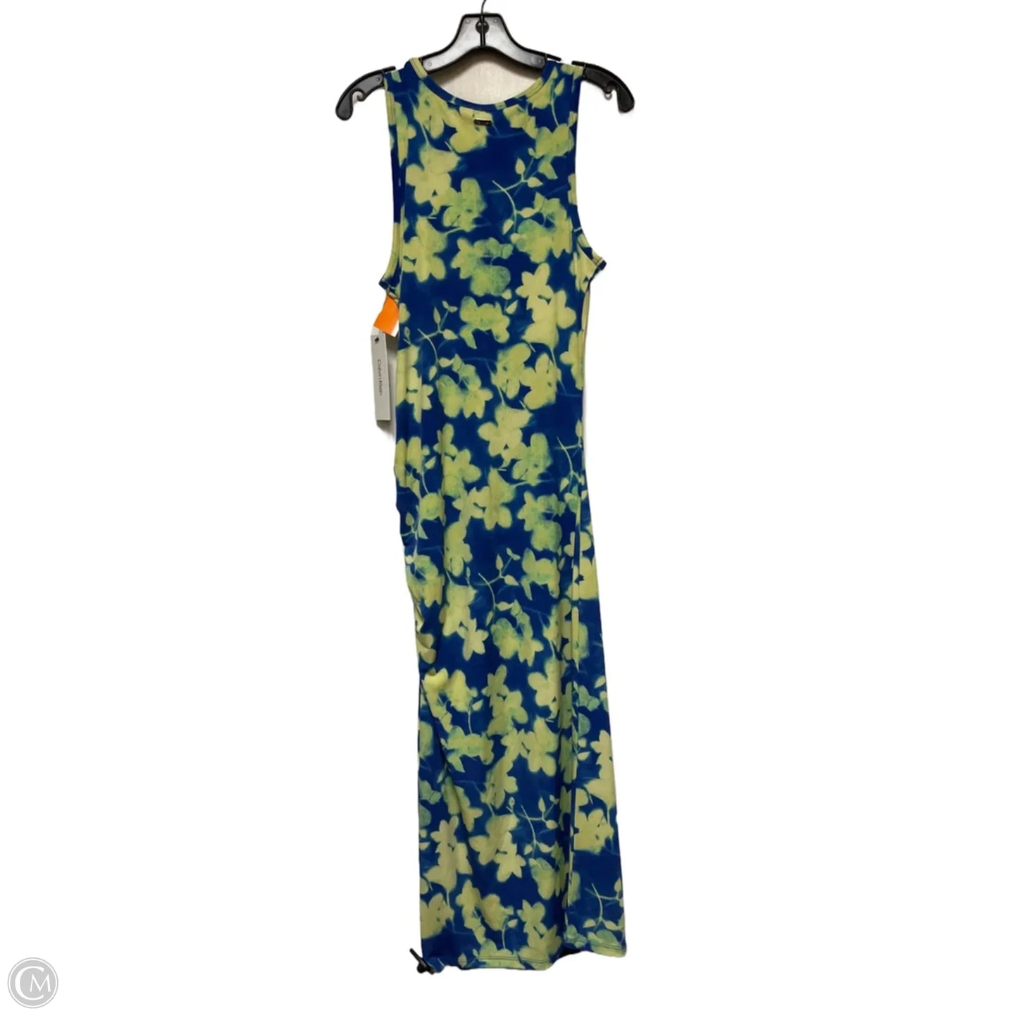 Dress Casual Maxi By Calvin Klein In Blue & Green, Size: M