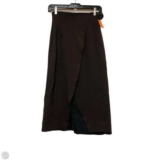 Skirt Midi By Zara In Brown, Size: 0