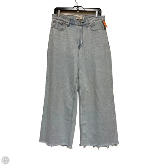 Jeans Wide Leg By Abercrombie And Fitch In Blue Denim, Size: 6