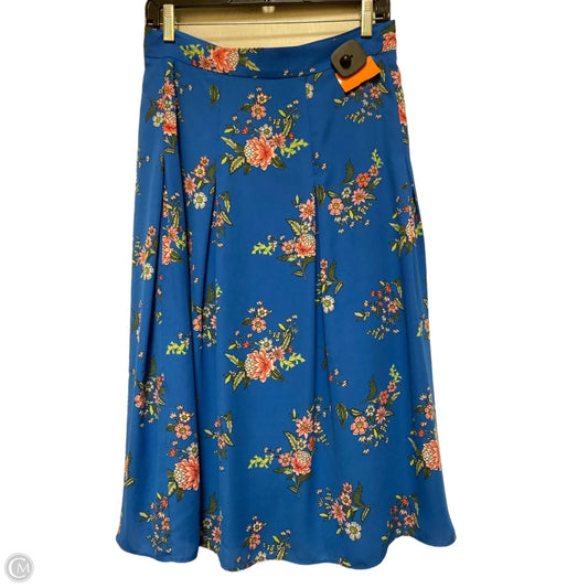 Skirt Midi By Loft In Floral Print, Size: 6