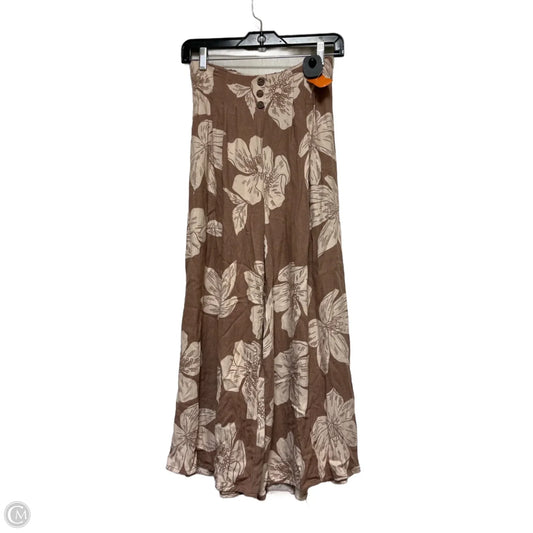 Pants Wide Leg By Sienna Sky In Brown & Cream, Size: 8