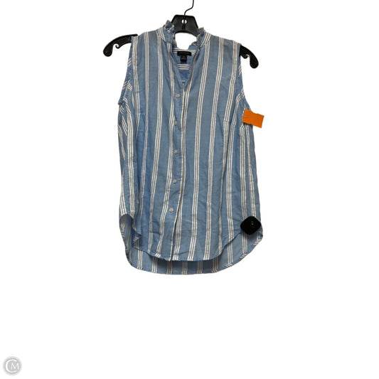 Top Sleeveless By Ann Taylor In Blue & White, Size: Xs