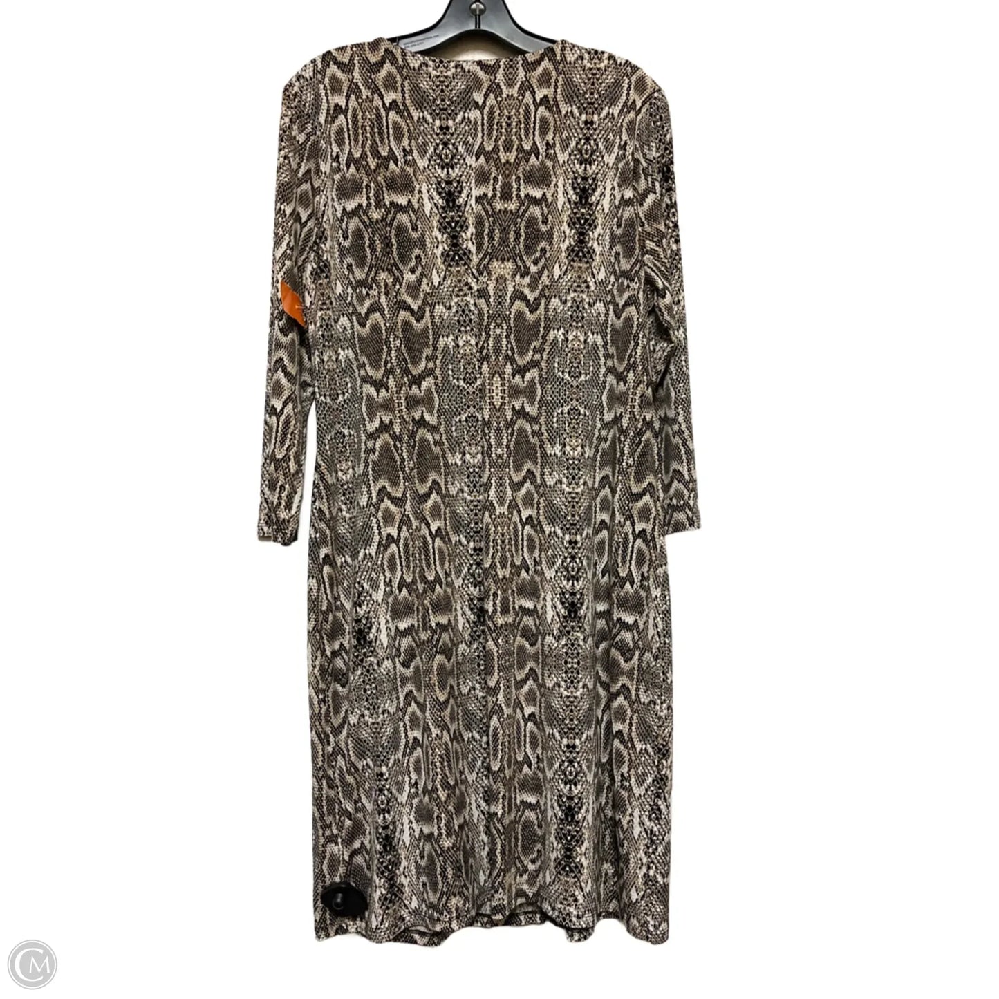 Dress Casual Short By Calvin Klein In Snakeskin Print, Size: L