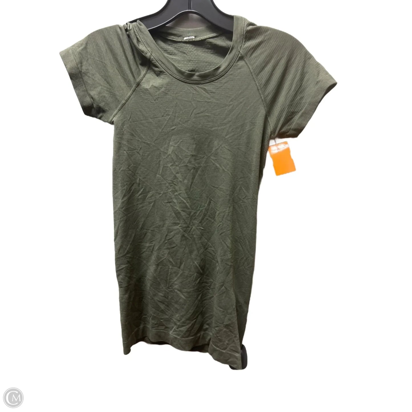 Athletic Top Short Sleeve By Lululemon In Green, Size: Xs