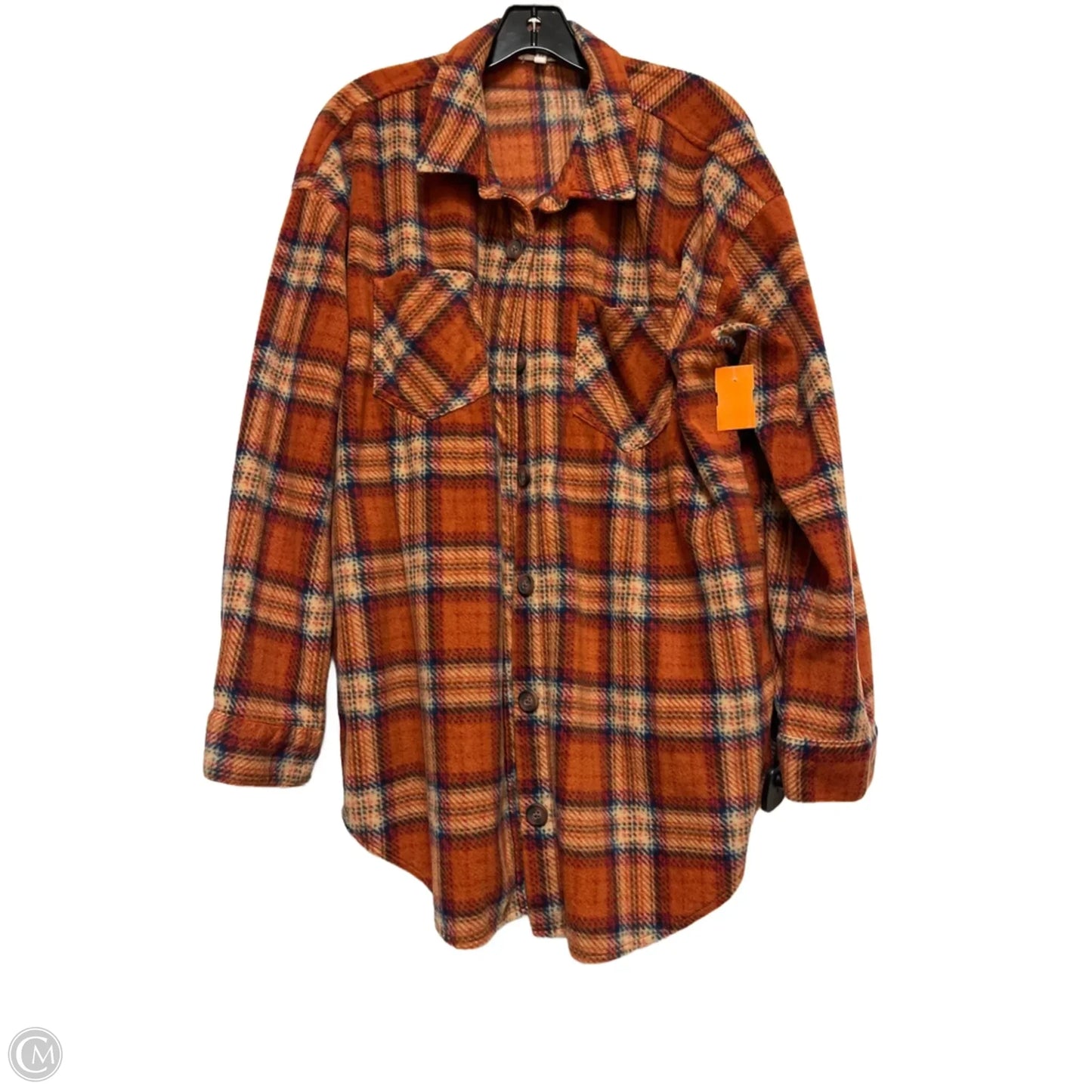 Jacket Shirt By Maurices In Plaid Pattern, Size: L