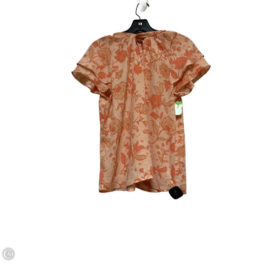 Top Short Sleeve By Pleione In Orange, Size: S