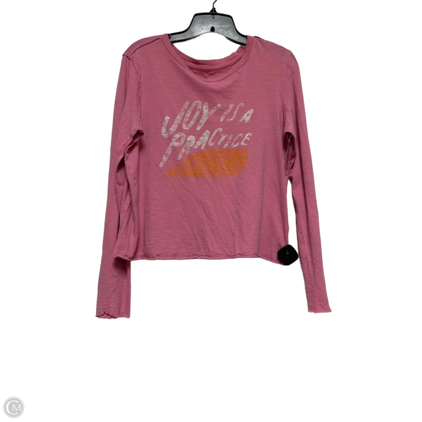 Top Long Sleeve Basic By Anthropologie In Pink, Size: S