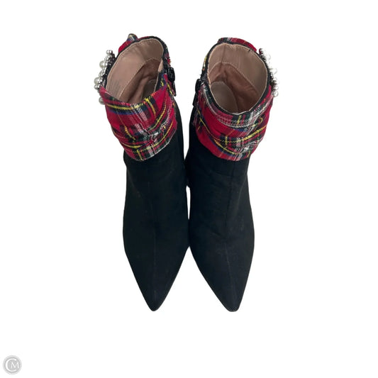 Boots Ankle Heels By Betsey Johnson In Black, Size: 7