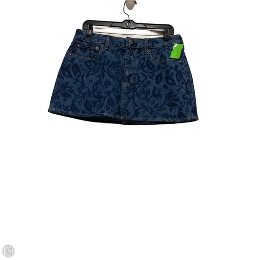 Skirt Mini & Short By Abercrombie And Fitch In Blue Denim, Size: 4