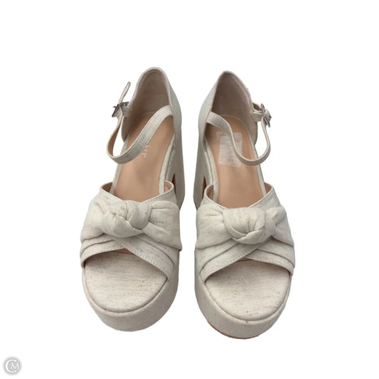 Sandals Heels Wedge By Copper Key In Tan, Size: 8.5