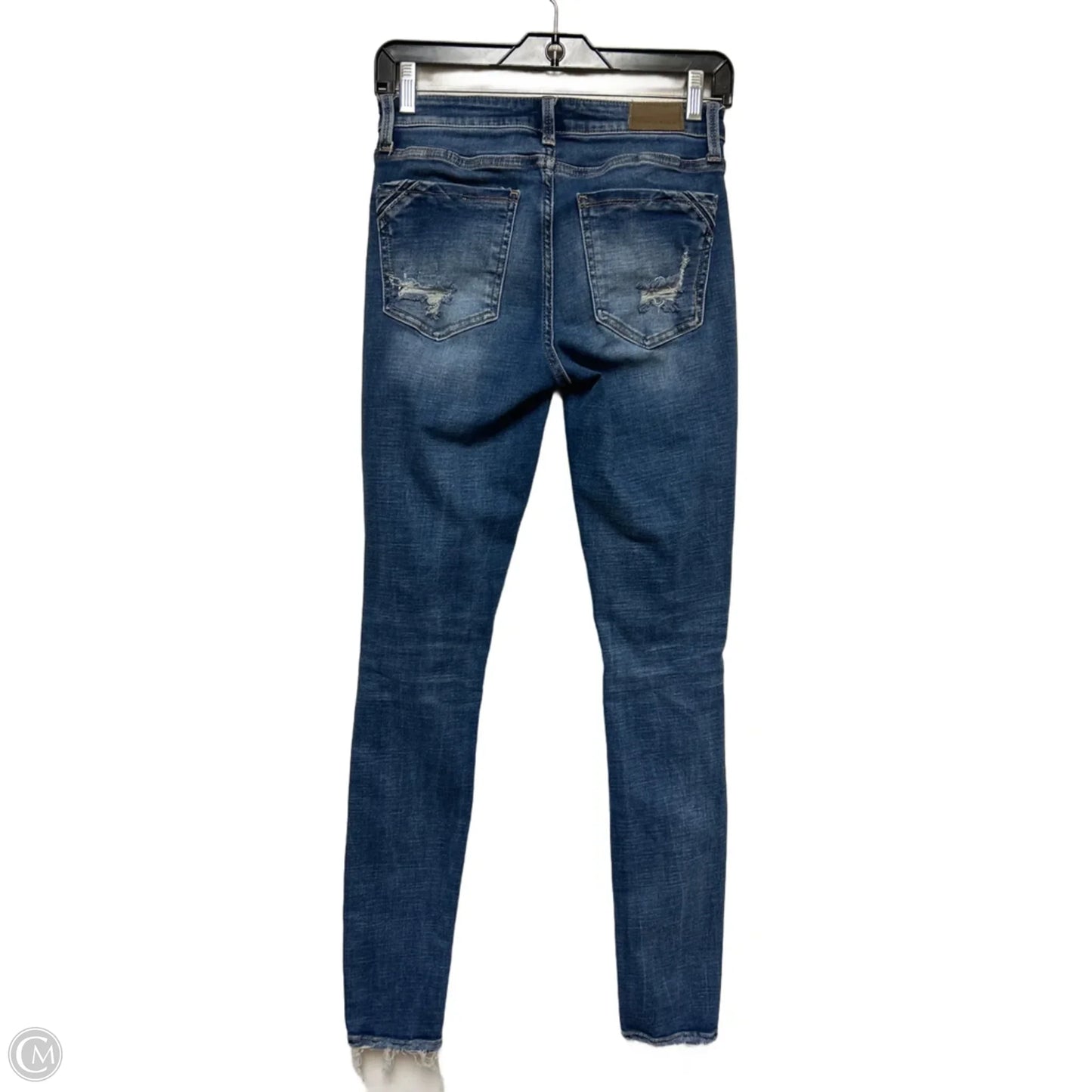 Jeans Skinny By Buckle Black In Blue Denim, Size: 2