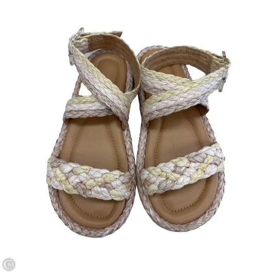 Sandals Flats By Splendid In Pink & Tan, Size: 6.5