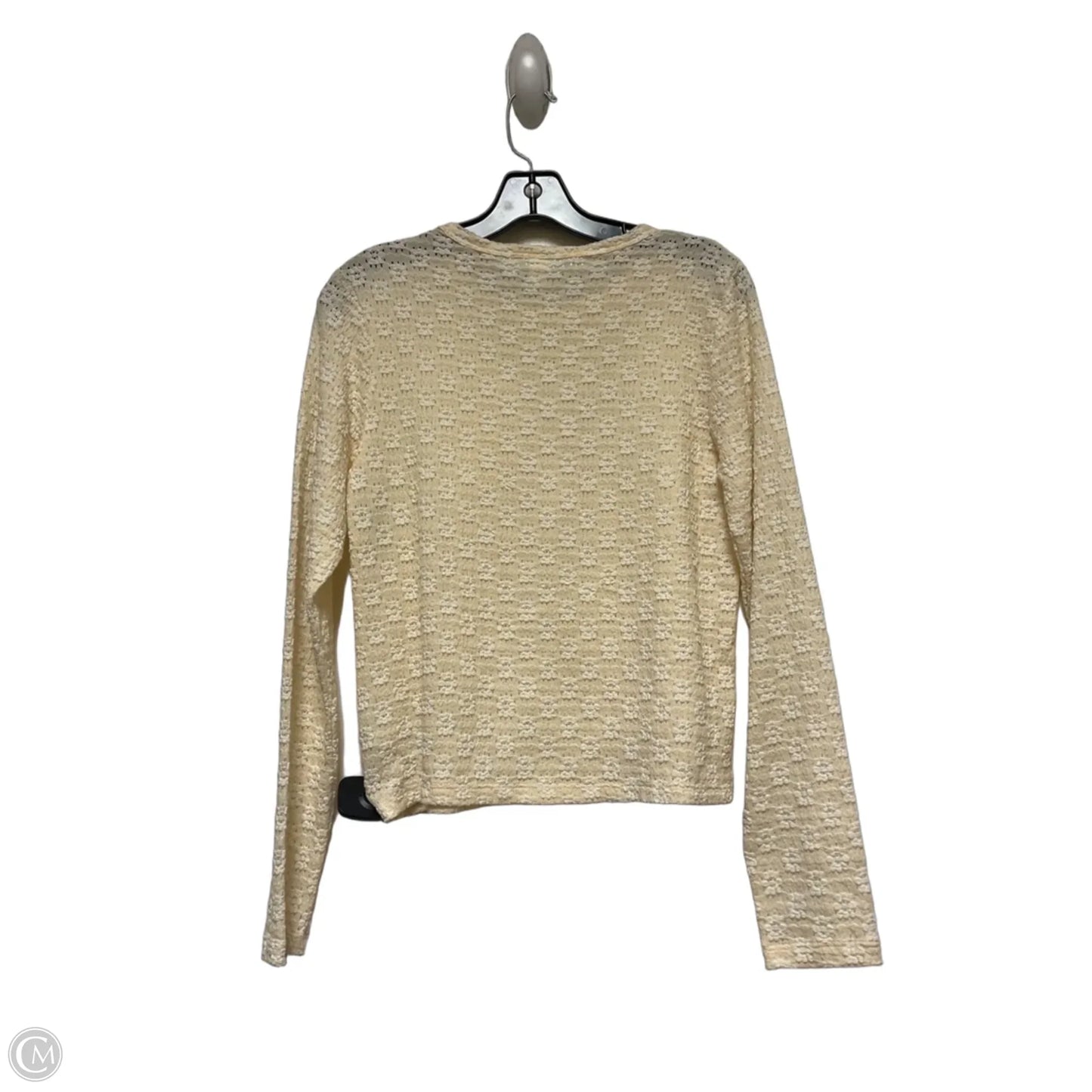 Top Long Sleeve By Old Navy In Cream, Size: M