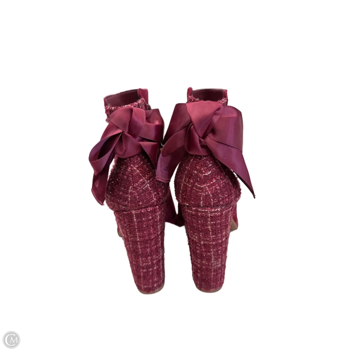 Boots Ankle Heels By Copper Key In Maroon, Size: 7