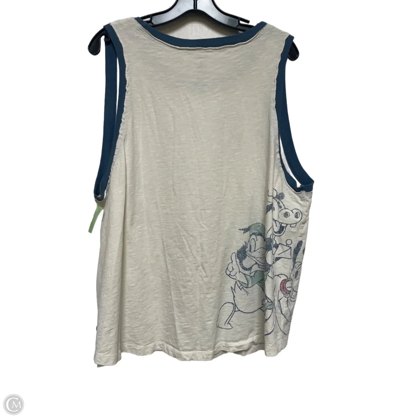 Tank Top By Disney Store In Blue & White, Size: Xxl