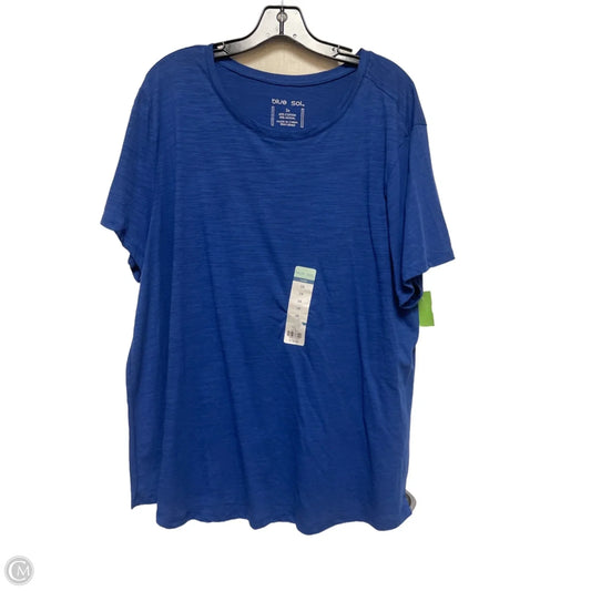Top Short Sleeve Basic By Blue Sol In Blue, Size: 3x